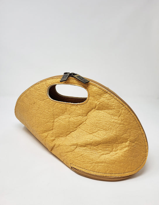 Bolsa SHELL Dourada Mineral em Piñatex