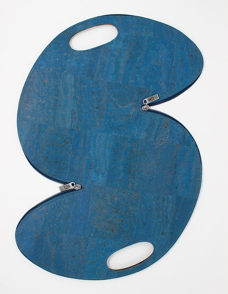 Bolsa SHELL em Cortiça Azul