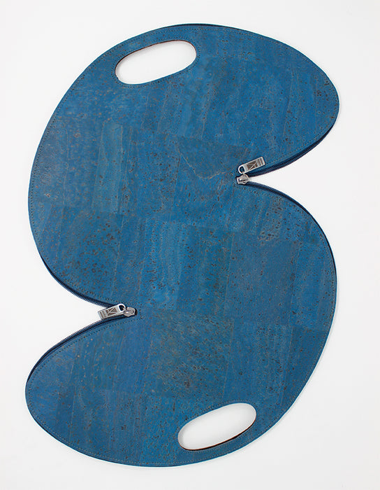 Bolsa SHELL em Cortiça Azul