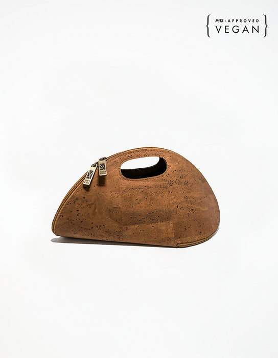 Bolsa SHELL em Cortiça Castanha