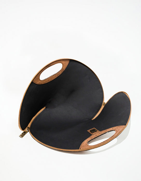 Bolsa SHELL em Cortiça Castanha