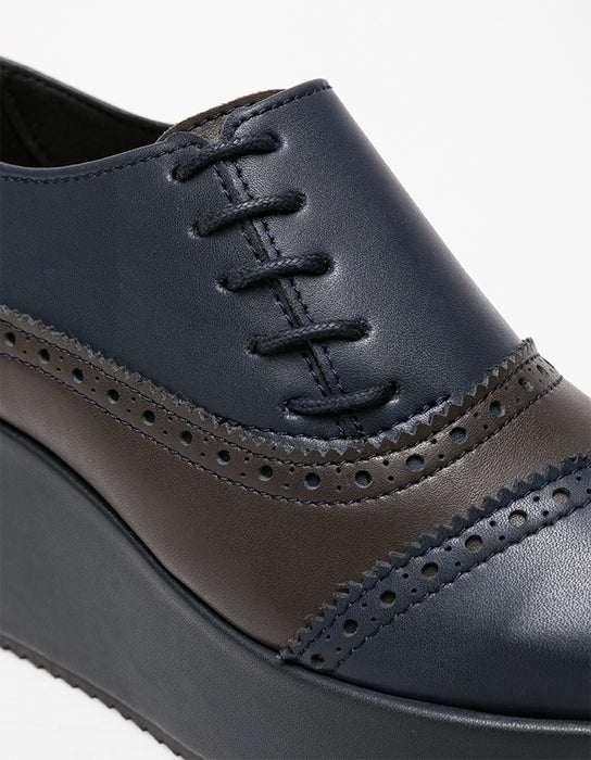 Sapatos Dali Derby Azul & Castanho