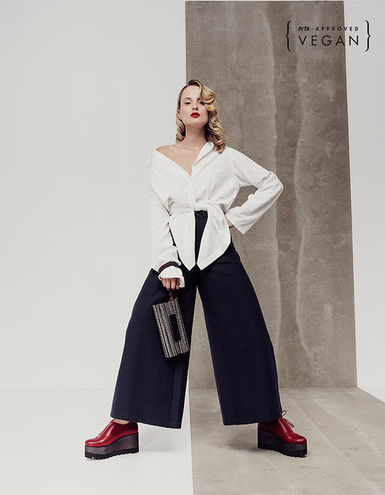 Sapatos Dali Derby Vermelho & Preto