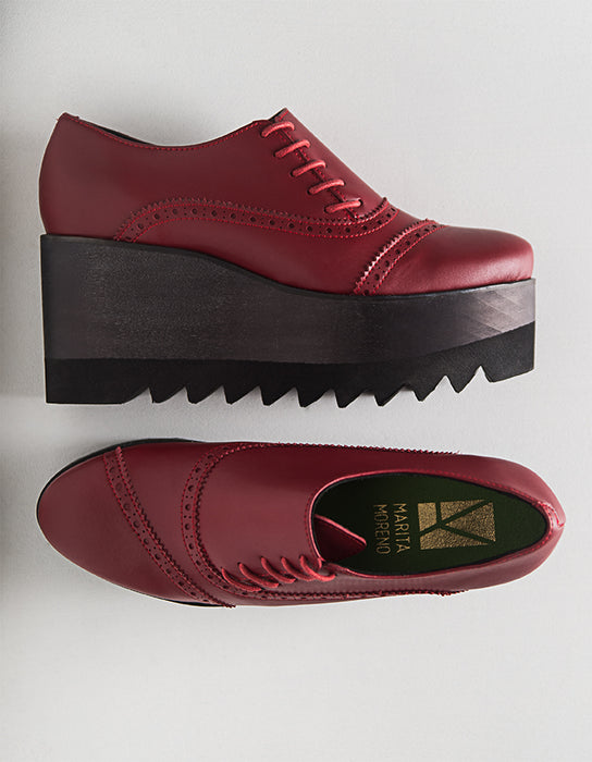 Sapatos Dali Derby Vermelho & Preto