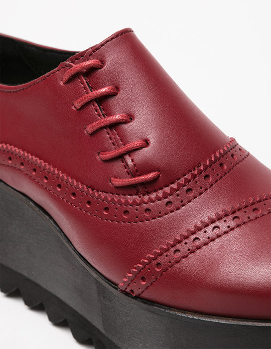 Sapatos Dali Derby Vermelho & Preto