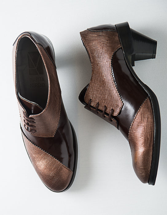 Sapatos Dali Derby Castanho Senhora