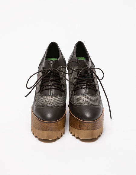 Sapatos Magrite Castanho & Ouro