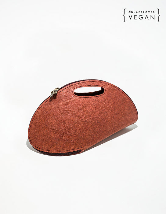 Bolsa SHELL em Malai Bordeaux