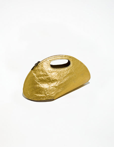 Bolsa SHELL em Pinatex Dourado