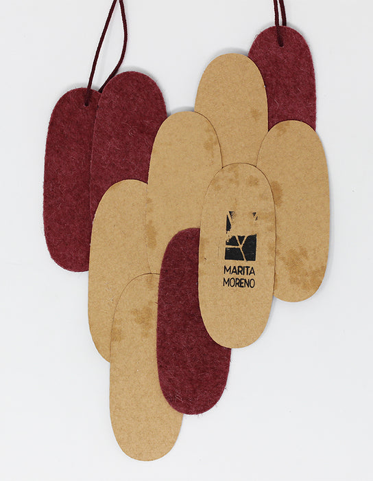 Pieces Assymmetrical M - Bordeaux Pinatex & Cork