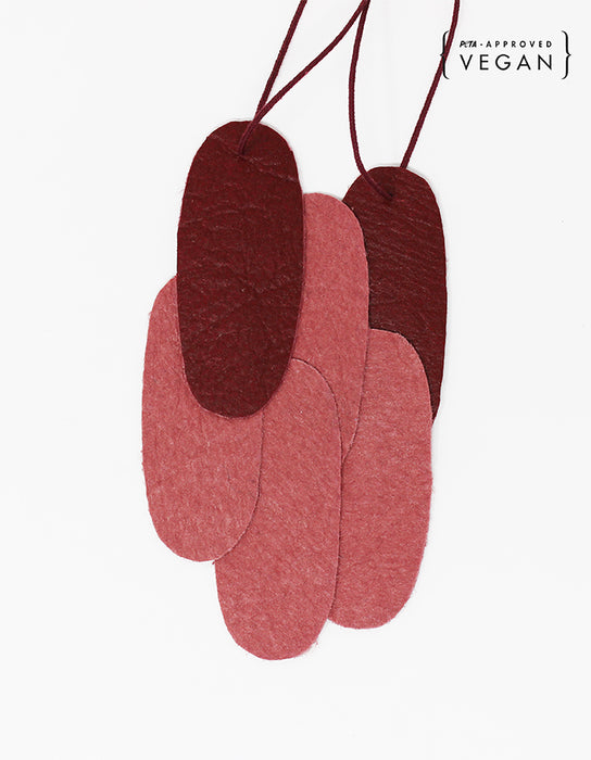 Pieces Assymmetrical S - Pink & Bordeaux Pinatex