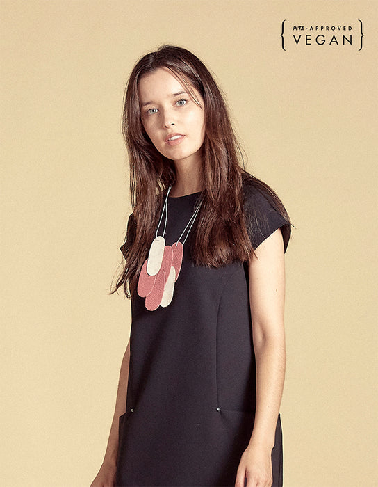 Pieces Assymmetrical S - White Cork & Pink Pinatex