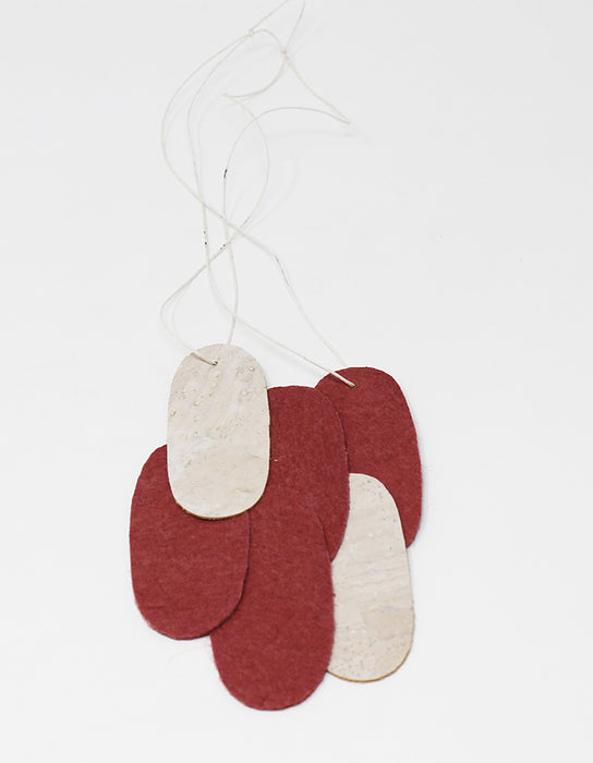 Pieces Assymmetrical S - White Cork & Pink Pinatex