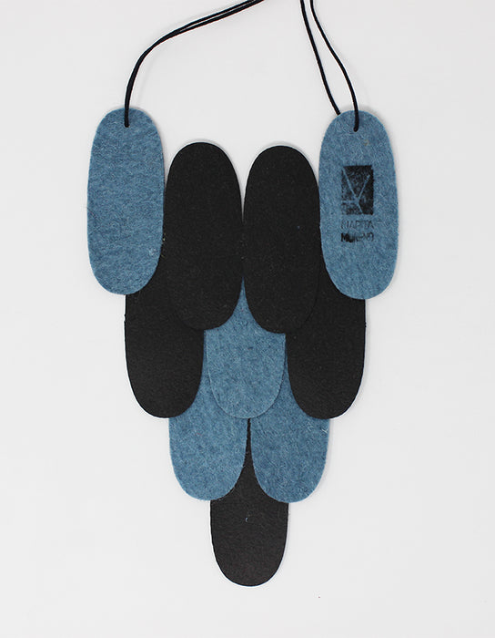 Pieces Symmetrical M - Blue Cork & Pinatex