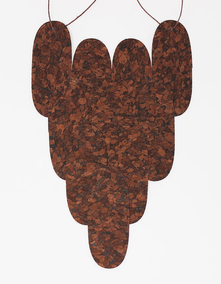 Pieces Symmetrical M - Dark Brown Cork