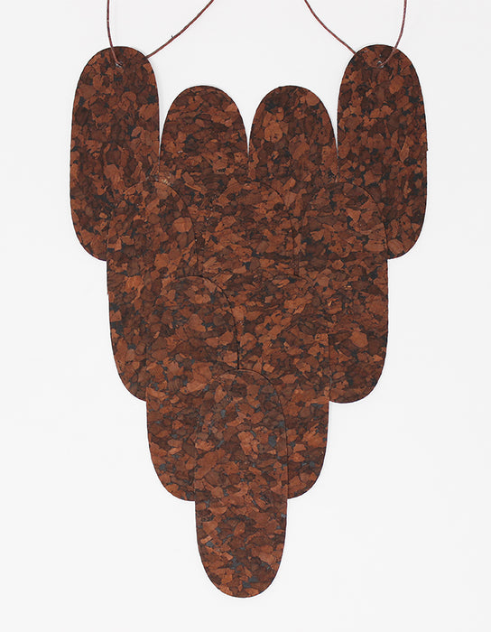 Pieces Symmetrical M - Dark Brown Cork