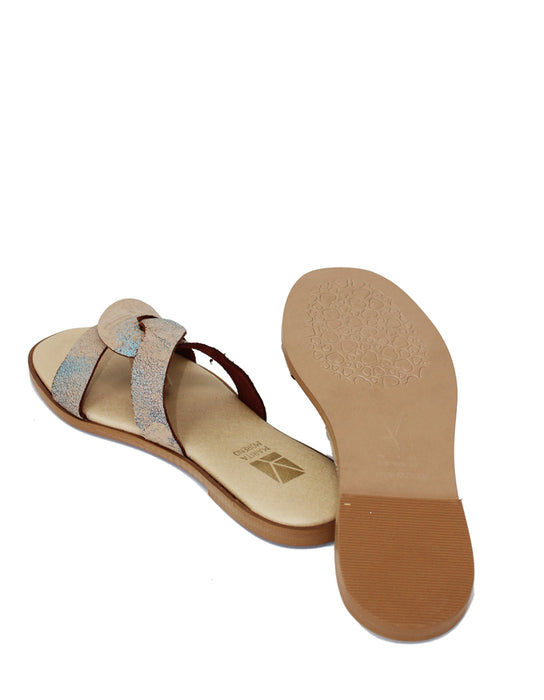 Sandália Ring Bio Couro Turquesa - Edição Limitada