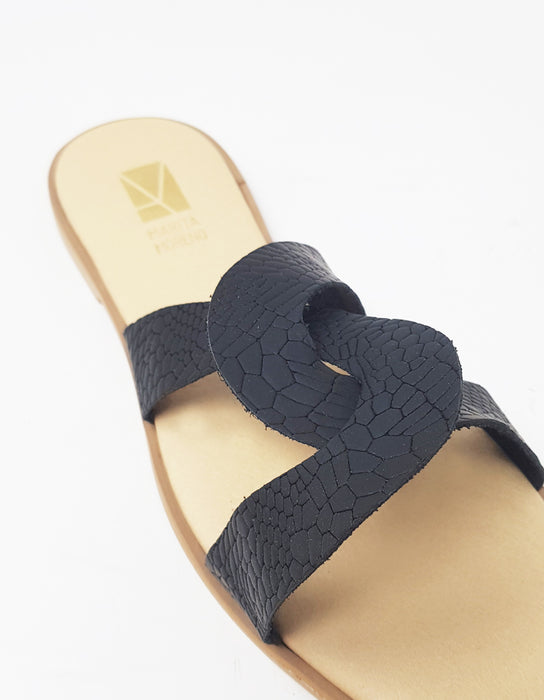 Sandália Ring em Bio Couro Preto - Edição Limitada