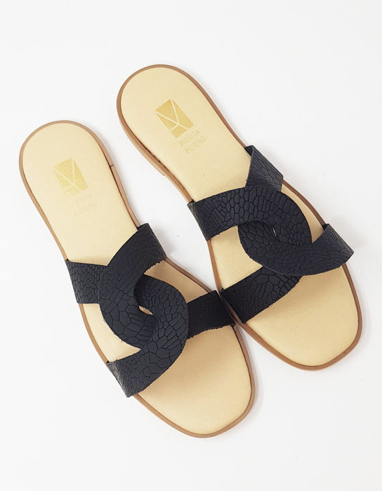 Sandália Ring em Bio Couro Preto - Edição Limitada