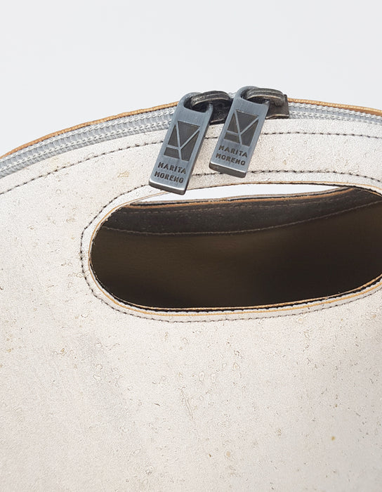 Bolsa SHELL em Cortiça Prateada